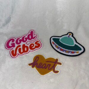 90s patches  #90s #patches #jeanjacket #spaceship #heart  Multi Black Avant Gard